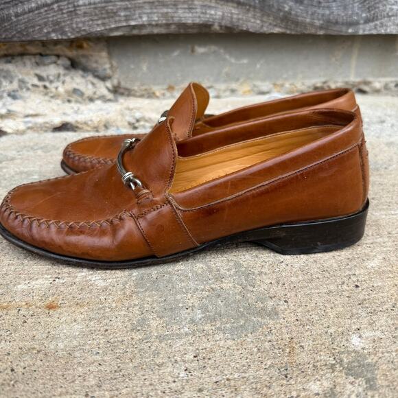 Cole Haan Women's Brown Leather Horsebit Loafers - Size 7B - Picture 2 of 7